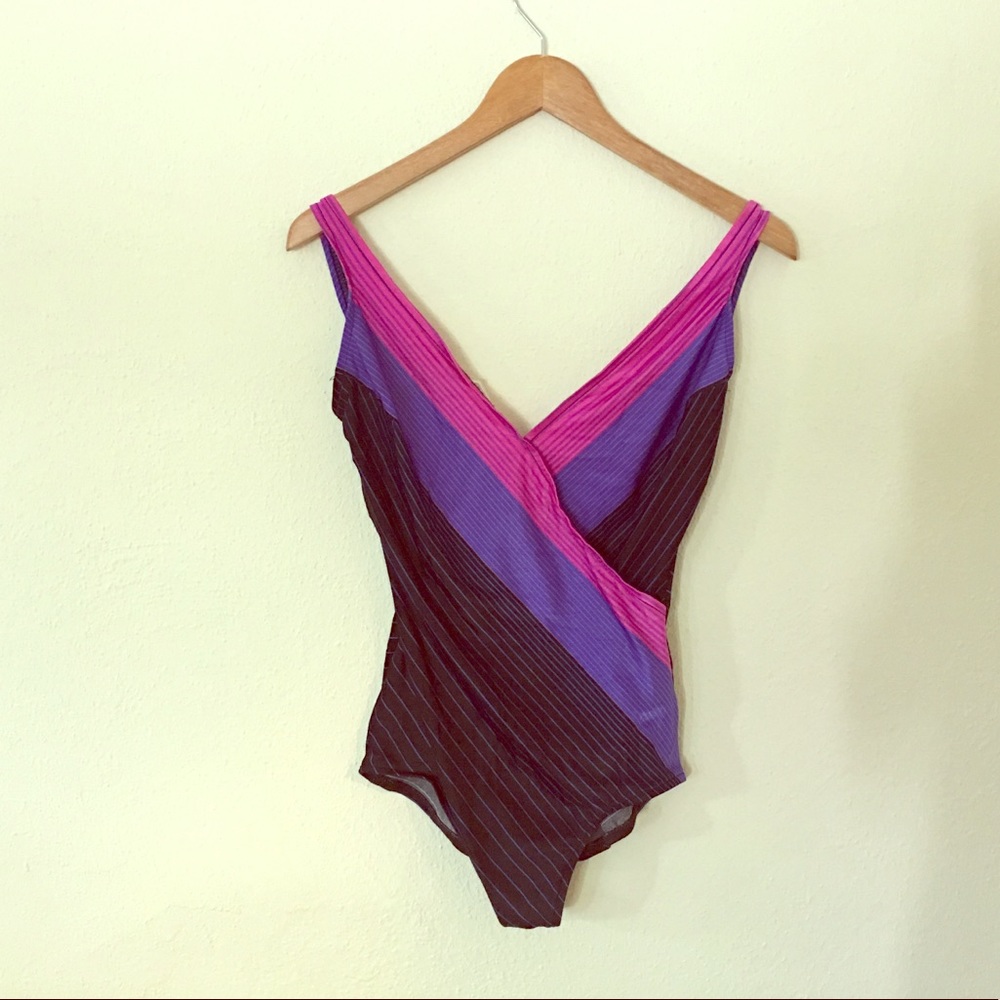 3 for $30- Vtg 80s Color Block & Stripes Suit